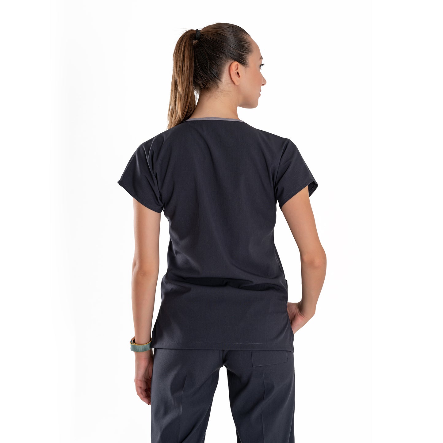 Professional Medical Scrubs Uniforms for Women Set Anthracite