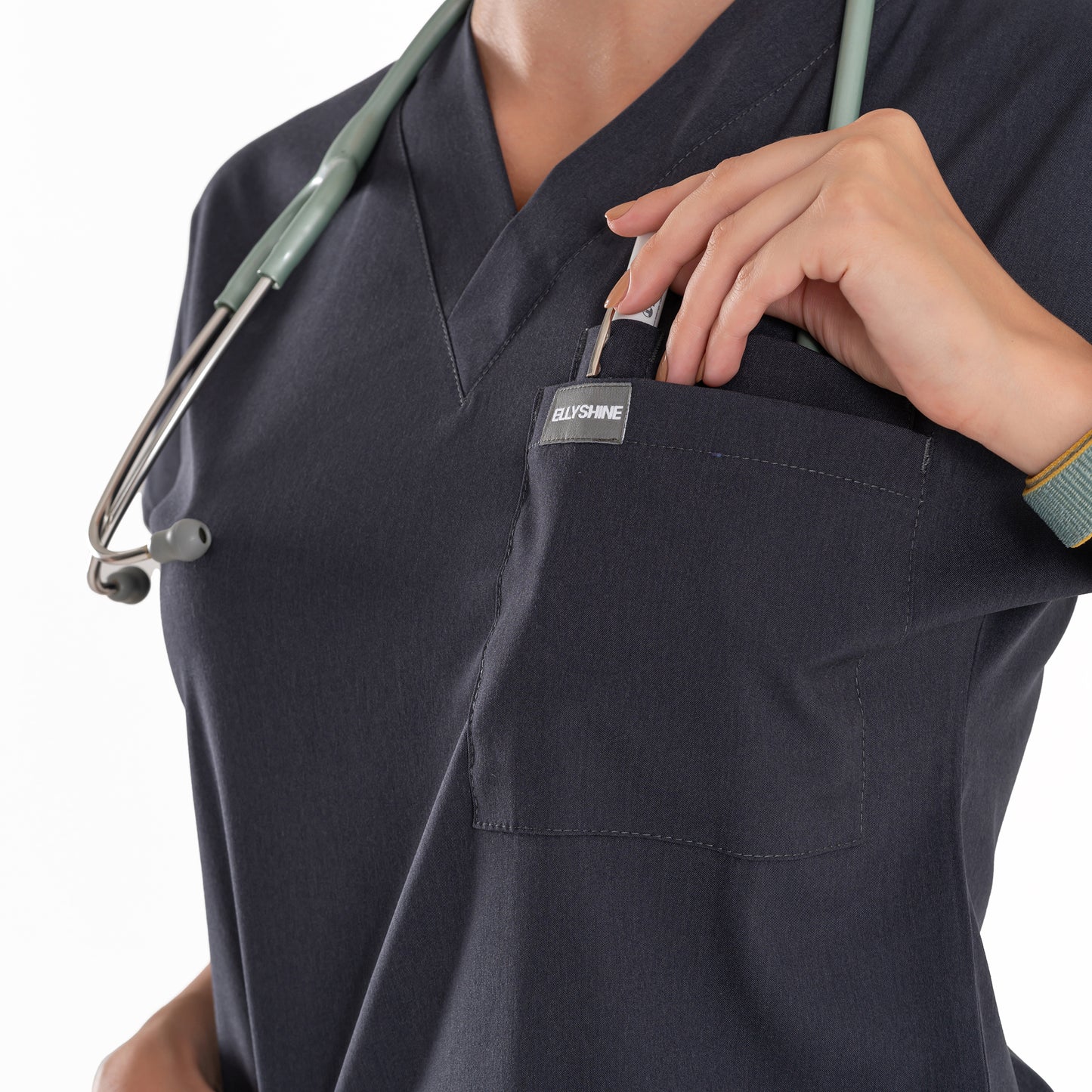 Professional Medical Scrubs Uniforms for Women Set Anthracite