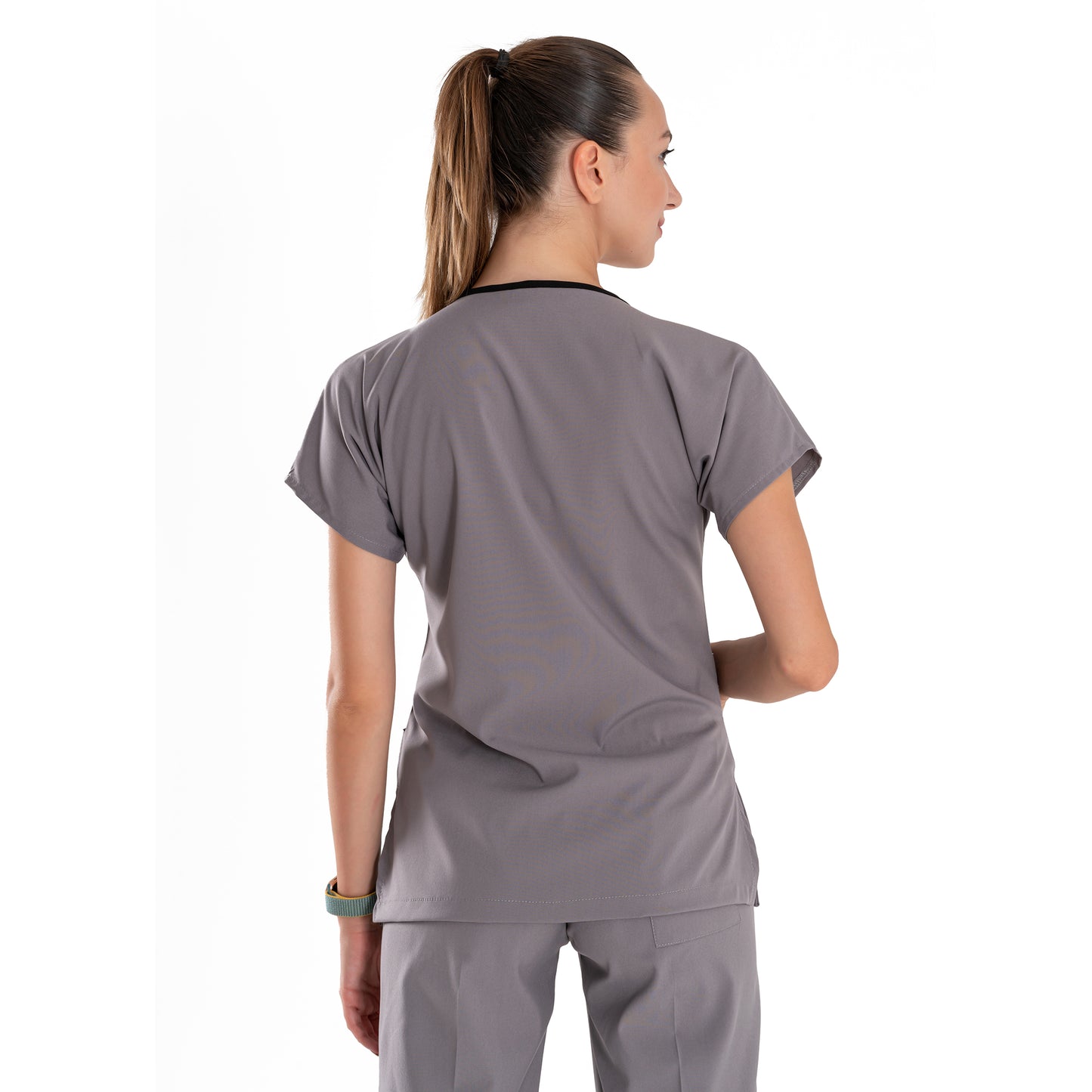 Professional Medical Scrubs Uniforms for Women Set Grey