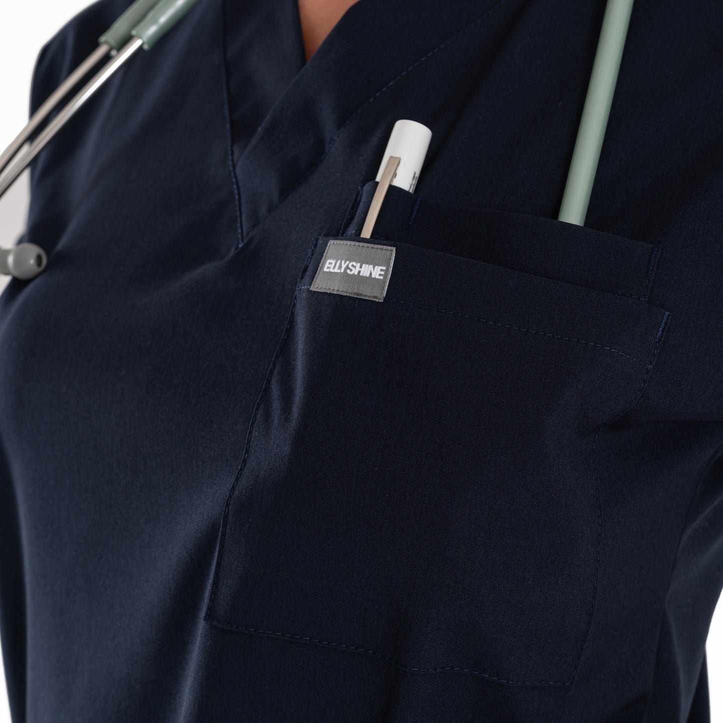 Professional Medical Scrubs Uniforms for Women Set Navy