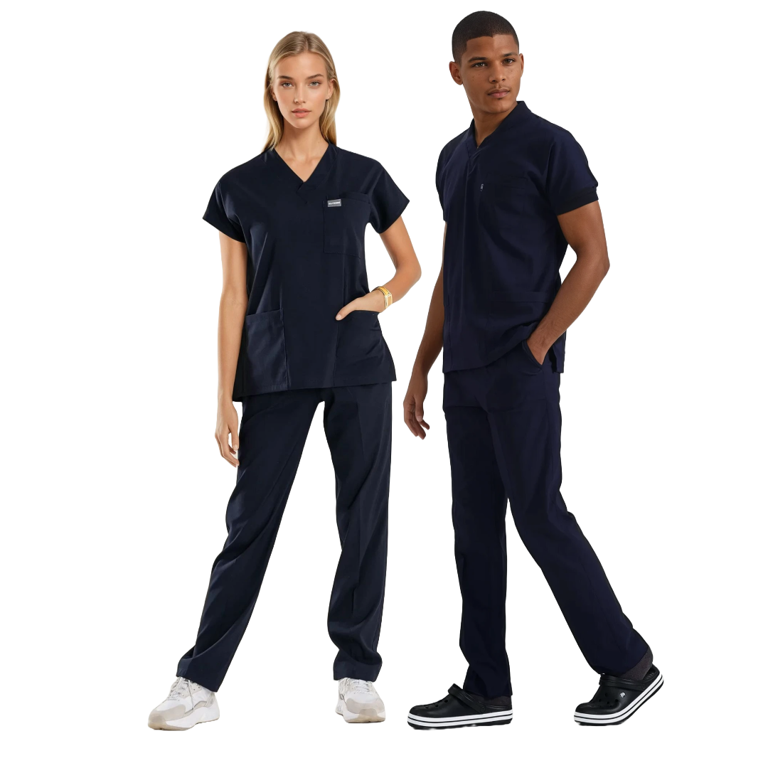 3 Pack Medical Uniform Scrubs Set - Navy