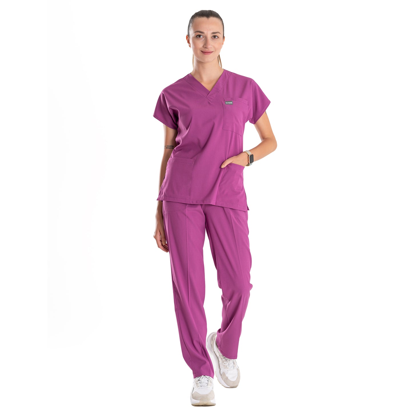 Professional Medical Scrubs Uniforms for Women Set Light Purple