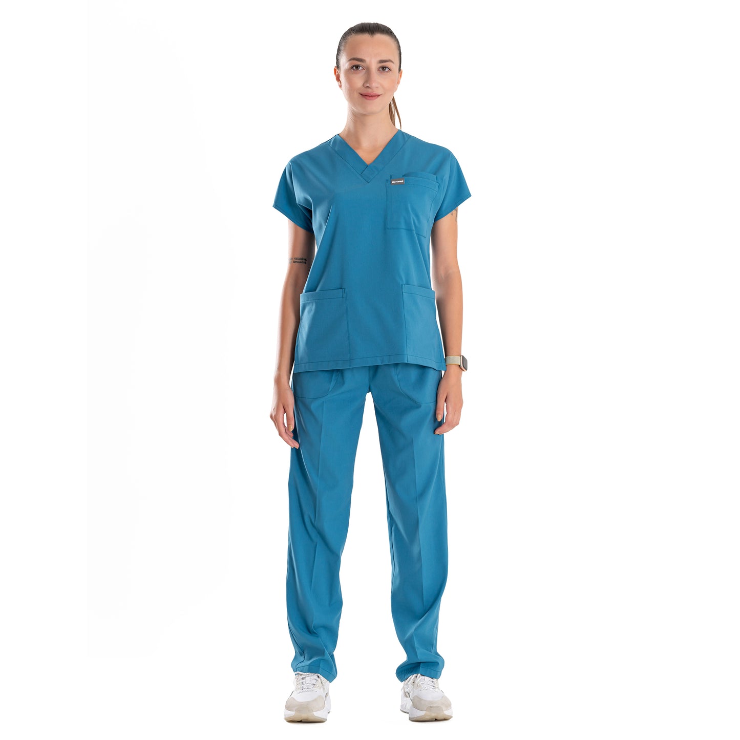 Professional Medical Scrubs Uniforms for Women Set Teal