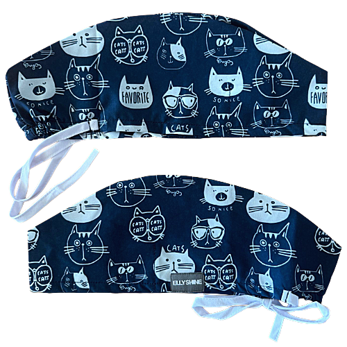 ELLYSHINE Scrub Cap with Sweatband, Adjustable Tie-back and Elastic