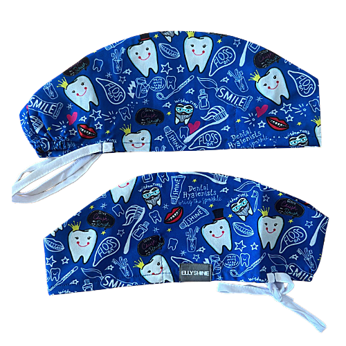 ELLYSHINE Scrub Cap with Sweatband, Adjustable Tie-back and Elastic