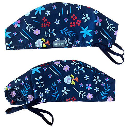 ELLYSHINE Scrub Cap with Sweatband, Adjustable Tie-back and Elastic