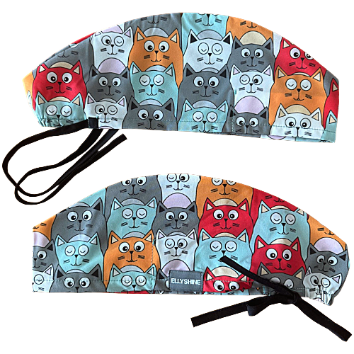 ELLYSHINE Scrub Cap with Sweatband, Adjustable Tie-back and Elastic