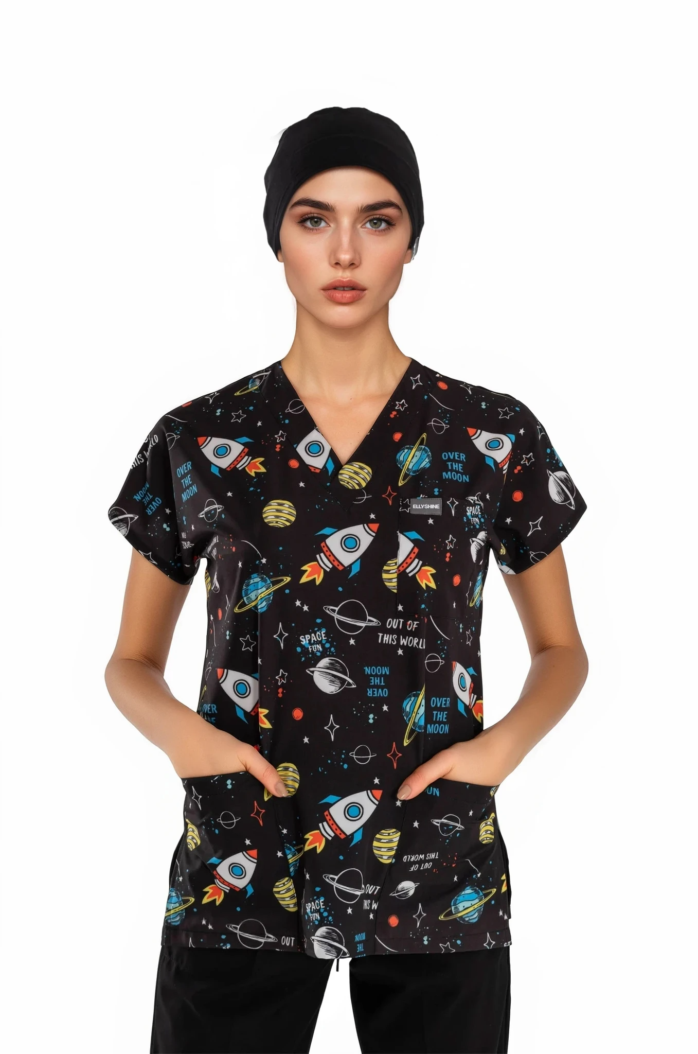 ELLYSHINE Scrub Cap with Sweatband, Adjustable Tie-back and Elastic