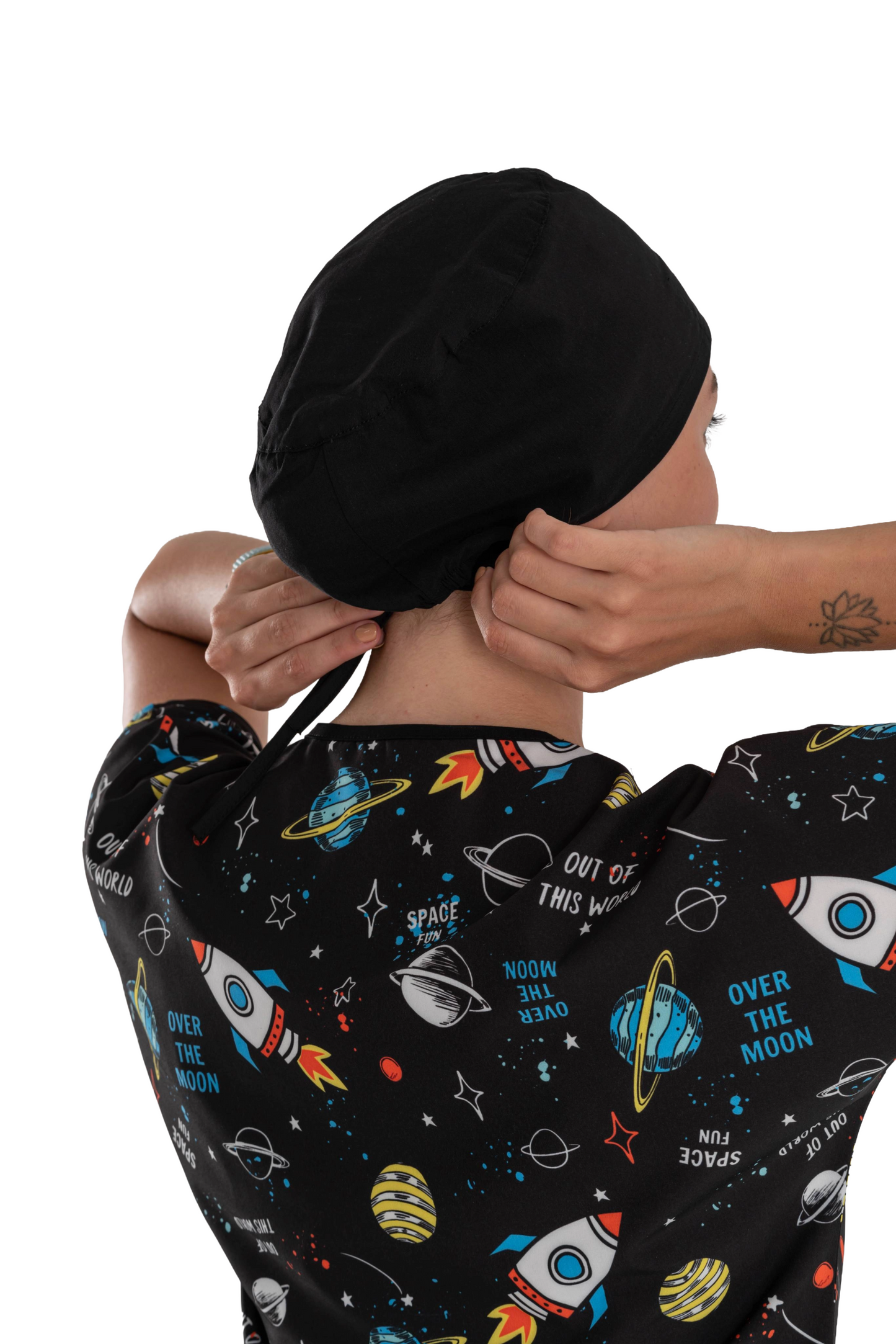 ELLYSHINE Scrub Cap with Sweatband, Adjustable Tie-back and Elastic