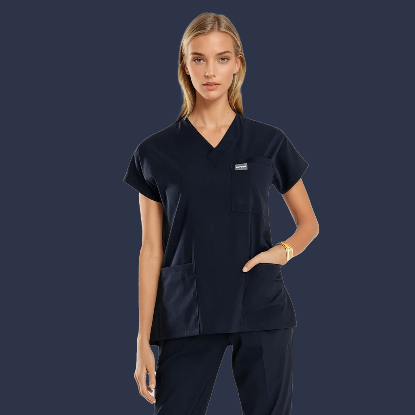 3 Pack Medical Uniform Scrubs Set - Navy